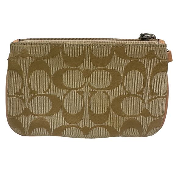 COACH Tan Signature Canvas Wristlet - Picture 4 of 7